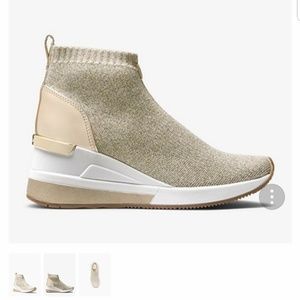 Skyler Metallic Knit High-Top Trainer